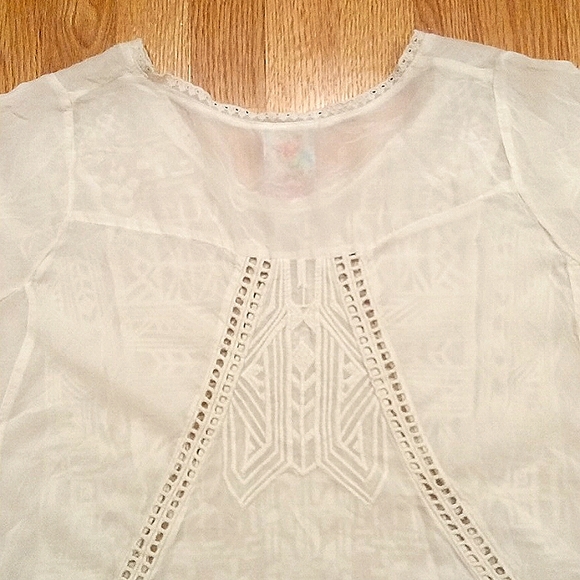 Johnny Was Embroidered Ivory Boho Tunic XS - Picture 3 of 8